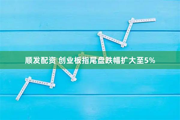 顺发配资 创业板指尾盘跌幅扩大至5%