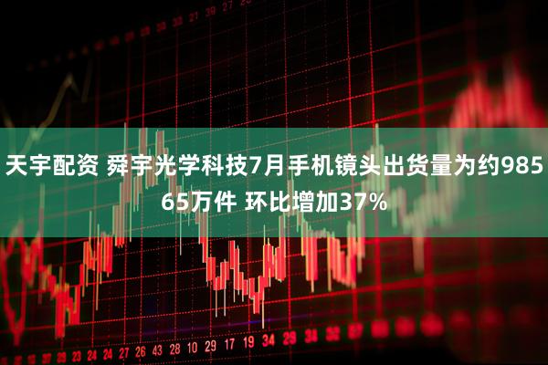 天宇配资 舜宇光学科技7月手机镜头出货量为约98565万件 环比增加37%
