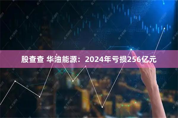 股查查 华油能源：2024年亏损256亿元