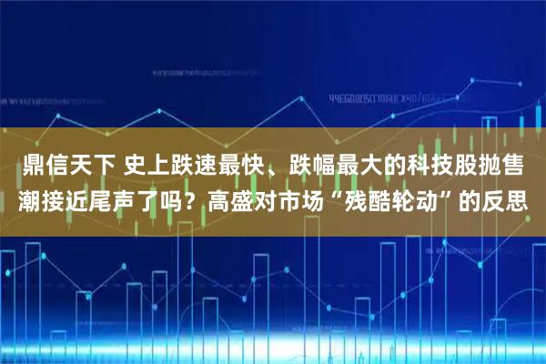 鼎信天下 史上跌速最快、跌幅最大的科技股抛售潮接近尾声了吗？高盛对市场“残酷轮动”的反思